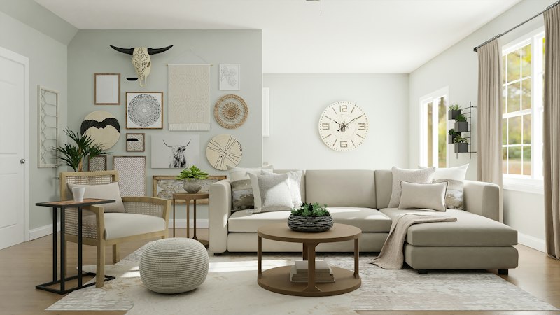 Soft morning living room